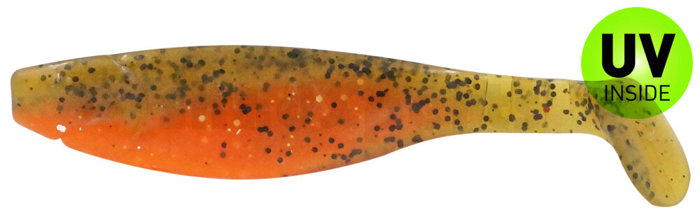 000212B068 Kopyto-River 4" (ca. 11,0 cm) orange-Glitter / olivebraun-Glitter