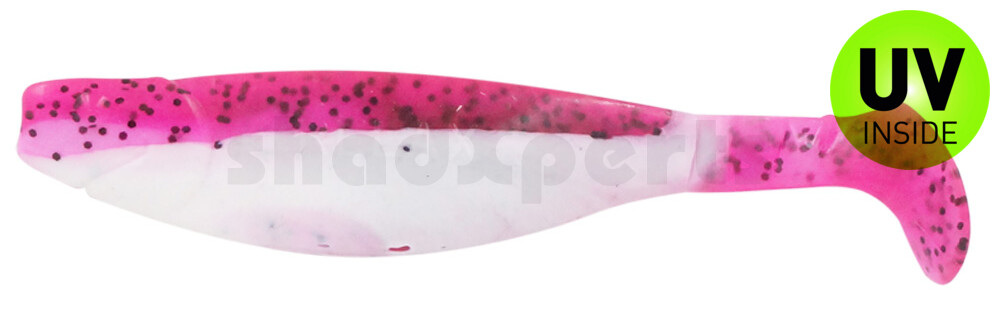000212B320 Kopyto-River 4" (ca. 11,0 cm) reinweiss / hot pink Glitter