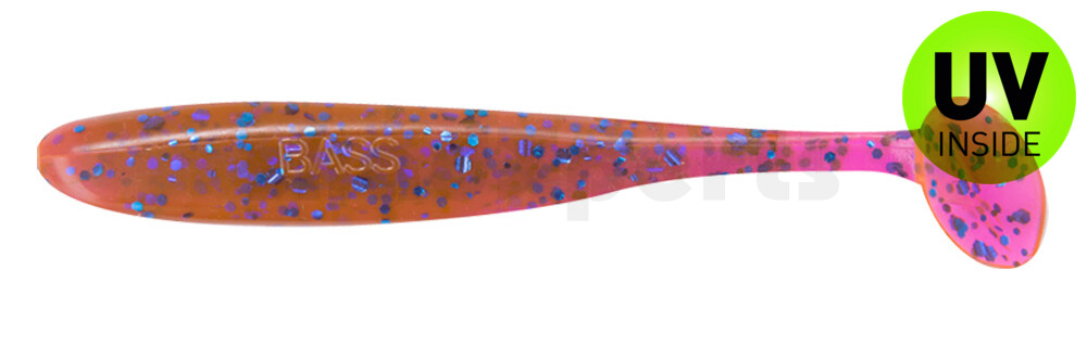 003408175 Bass Shad 3“ (ca. 9 cm) crawfish-violett-electric blue-Glitter