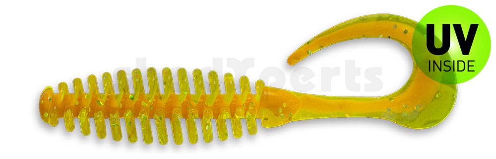 000512B141 Turbotwister 5" (ca. 12,0 cm) orange-glitter / fluogrün-glitter