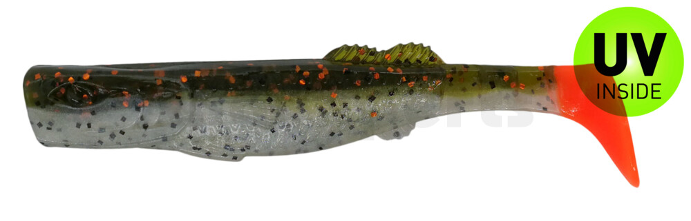 000712B188 California 4" (ca. 11,0 cm) reinweiss / olive-tree-Glitter