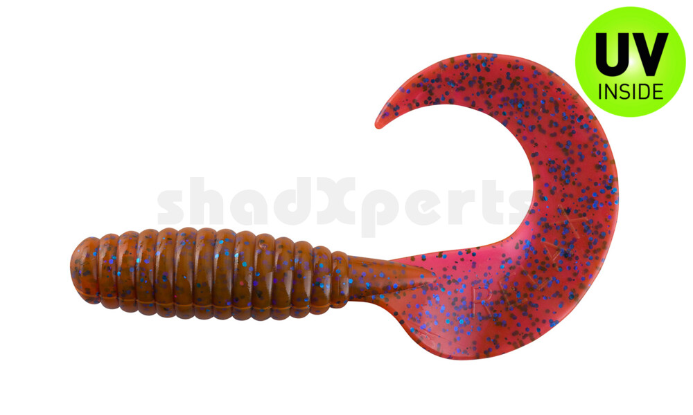 000613303 Xtra Fat Grub 5,5" regulär (ca. 13,0 cm) crawfish-violett-electric blue-glitter