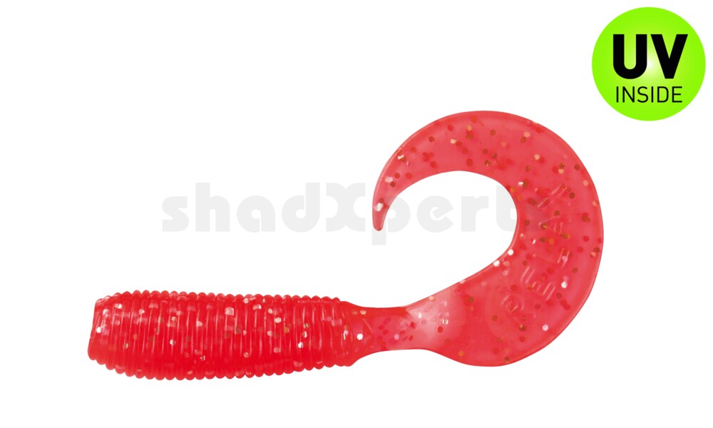 000604096 Twister 2" regulär (ca. 4,5 cm) feuerrot glitter