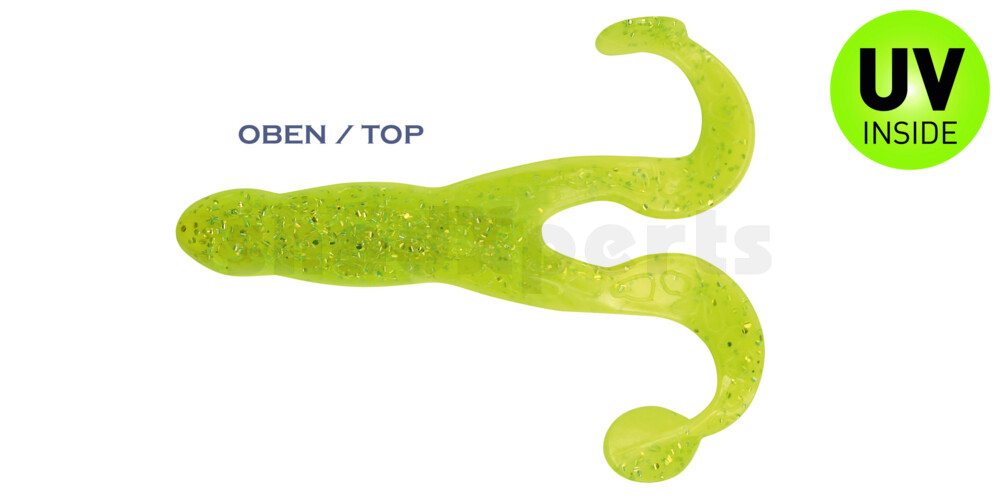 000305B034 Turbofrog 2" (ca.5,0 cm) fluogelb  / fluogrün-Glitter