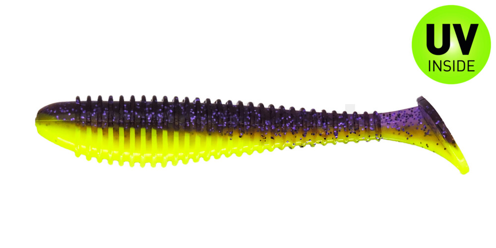 004208014 Pro Swimmer 3,3" (ca. 8 cm) Purple Glitter/Opaque Chartreuse