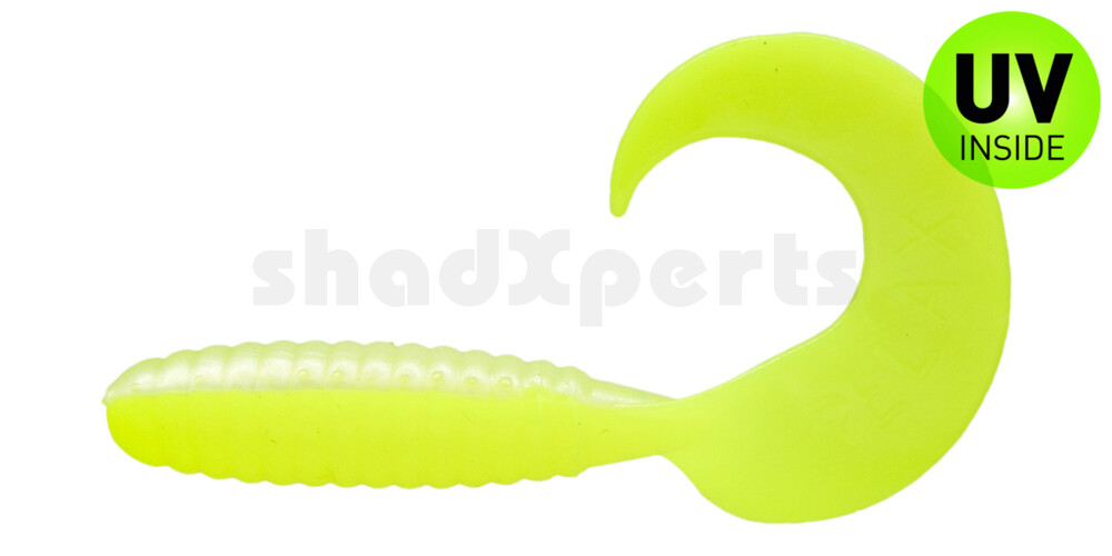 000508B005 Twister 4" laminiert (ca. 8,0 cm) reinweiss / fluogelb