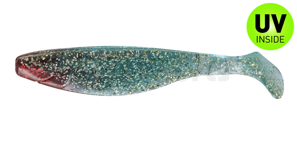 000214170RH Kopyto-River 5" (ca. 13,0 cm) Aqua / Silber Glitter / red head