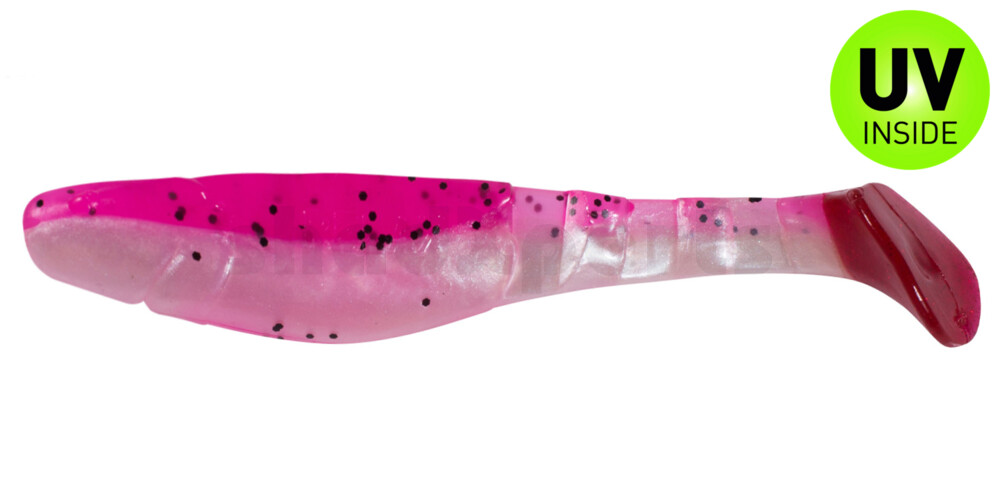 000211B320RT Kopyto-Classic 4" (ca. 11,0 cm) perlweiss / hot Pink glitter red tail