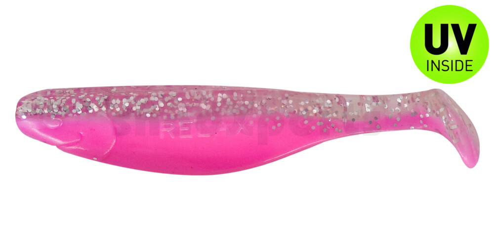 000212B300 Kopyto-River 4" (ca. 11,0 cm) bubblegum / klar silber Glitter
