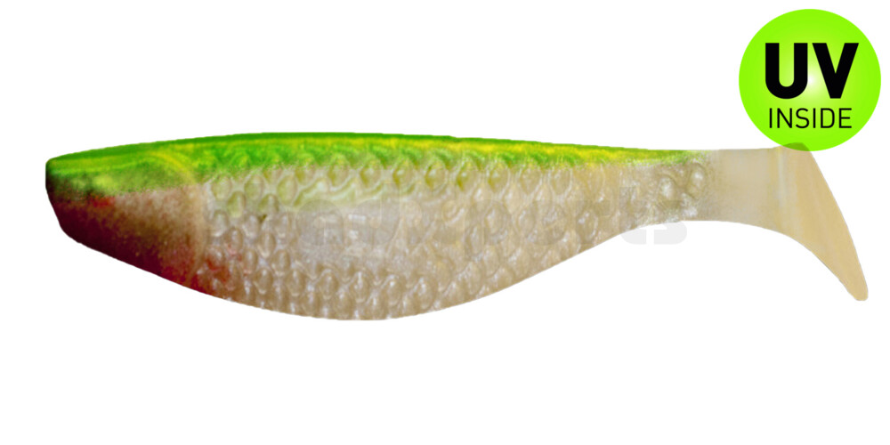 000110010 Aqua 4" (ca. 10,0 cm) perlweiss / grün