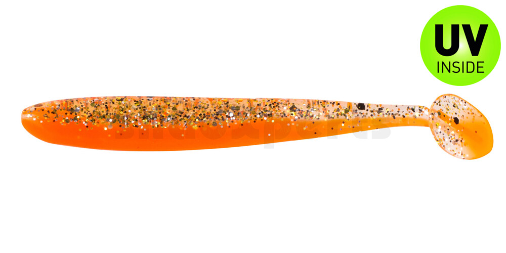 003408B032 Bass Shad 3“ (ca. 7,5 cm) orange / klar gold,schwarz Glitter