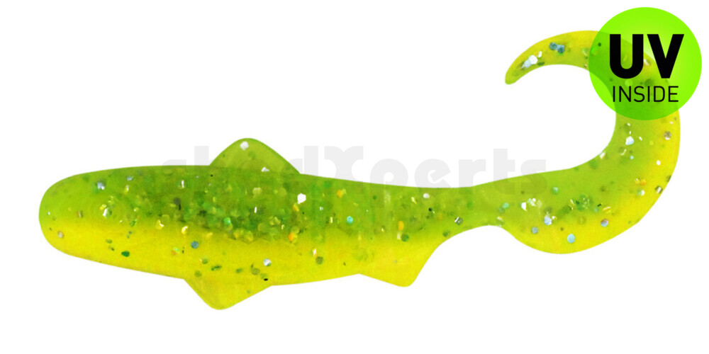 000908B034 Super Banjo 3" (ca. 7,5 cm) fluogelb  / fluogrün-Glitter