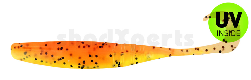 004609020 Jointed Jerk Minnow Curl Tail 3.75" (ca. 9 cm) Candy Corn