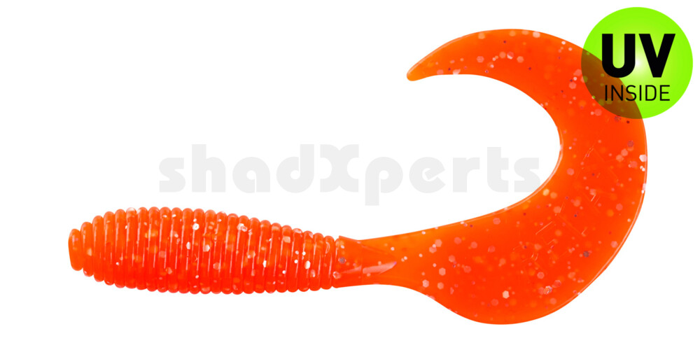 000607026 Twister 3" regulär (ca. 7,0 cm) orange glitter