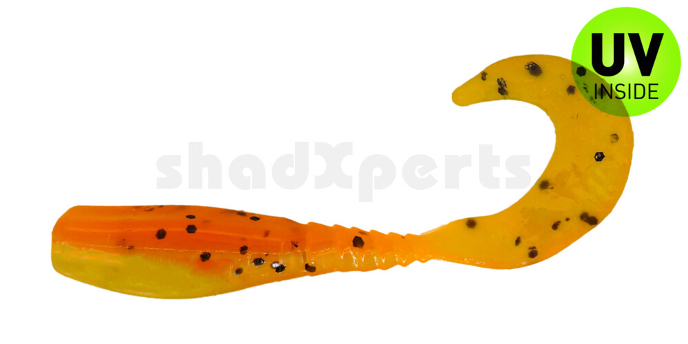 004405016 Curly Tail Crappie Minnow 2"  (ca. 5 cm) Candy Corn