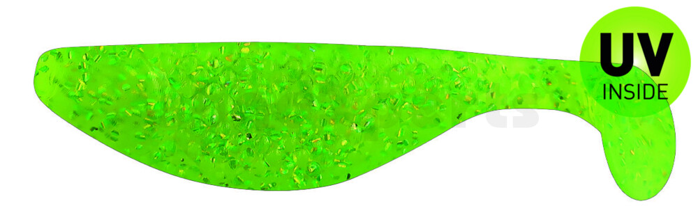 000108203 Aqua 3" (ca. 8,0 cm) chartreuse-hologramm glitter