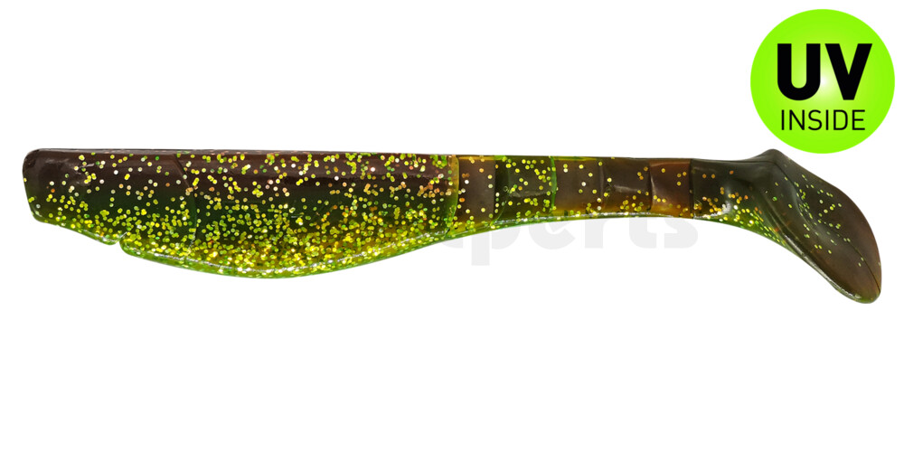 000220B054 Kopyto-Classic 8" (ca. 20,0 cm) grün (chartreuse)-Glitter / motoroil Glitter