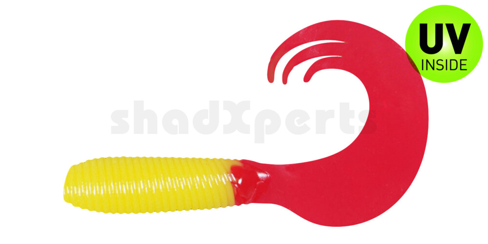000607TT-052 Twister 3" Tri-Tail regulär (ca. 7,0 cm) gelb/Red Tail